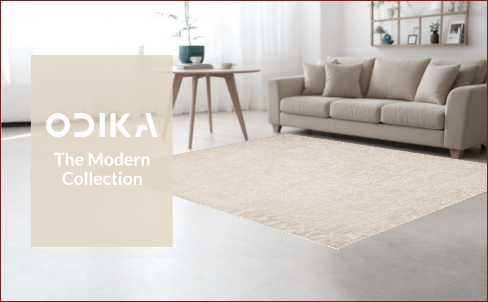 Ultra Soft Area Rug, Non Slip, Stain Resistant, Washable Area Rugs for Living Room, Bedroom, Contemporary Beige Boho Living Room Rug(Beige) - ODIKA