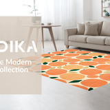 Ultra Soft Area Rug, Non Slip, Stain Resistant, Washable Area Rugs for Living Room, Bedroom, Stylish Tropical Peach Color Palette(Orange)