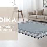 Ultra Soft Area Rug, Non Slip, Stain Resistant, Washable Area Rugs for Living Room, Bedroom, Sophisticated Abstract Grey Composition(Gray)