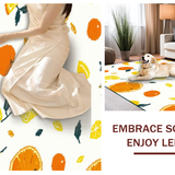 Ultra Soft Area Rug, Non Slip, Stain Resistant, Washable Area Rugs for Living Room, Bedroom, Stylish Modern Playful Aesthetic(Orange)