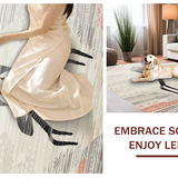 Luxe Beige Geometric Imagery(Beige)