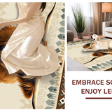 Ultra Soft Area Rug, Non Slip, Stain Resistant, Washable Area Rugs for Living Room, Bedroom, Charming Fluffy Animal Print(Beige)
