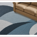 Ultra Soft Area Rug, Non Slip, Stain Resistant, Washable Area Rugs for Living Room, Bedroom, Minimalist Abstract Grey Entryway Rug for High-Traffic Areas(Blue)