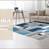 Ultra Soft Area Rug, Non Slip, Stain Resistant, Washable Area Rugs for Living Room, Bedroom, Contemporary Ogee Grey Tones(Gray)
