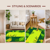 Elegant Earthy Green Shag Appeal(Green)