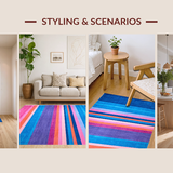 Dynamic Multicolored Graphic Motif(Blue)