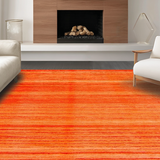 Ultra Soft Area Rug, Non Slip, Stain Resistant, Washable Area Rugs for Living Room, Bedroom, Elegant Warm Toned Minimalism(Orange)