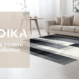 Ultra Soft Area Rug, Non Slip, Stain Resistant, Washable Area Rugs for Living Room, Bedroom, Minimalist Abstract Monochrome Artistry(Gray)