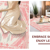 Chic Light Pink Geometric Fusion(Red)