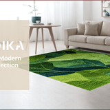 Ultra Soft Area Rug, Non Slip, Stain Resistant, Washable Area Rugs for Living Room, Bedroom, Green Moss Floral Bathroom Rug for Nature-Themed Decor(Green)