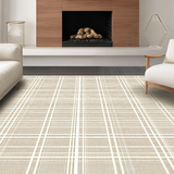 Ultra Soft Area Rug, Non Slip, Stain Resistant, Washable Area Rugs for Living Room, Bedroom, Contemporary Fluffy Checkboard Aesthetic(Beige)