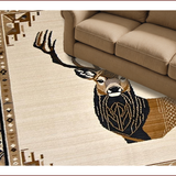Ultra Soft Area Rug, Non Slip, Stain Resistant, Washable Area Rugs for Living Room, Bedroom, Glamorous Multicolored Animal Motif(Beige)
