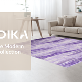 Ultra Soft Area Rug, Non Slip, Stain Resistant, Washable Area Rugs for Living Room, Bedroom, Soft Contemporary Abstract Motif(Purple)