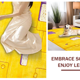 Ultra Soft Area Rug, Non Slip, Stain Resistant, Washable Area Rugs for Living Room, Bedroom, Charming Lighthearted Shaggy Accent(Yellow)