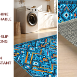 Bright Retro Lattice Composition(Blue)