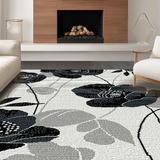Whimsical White Floral Accents(Black)