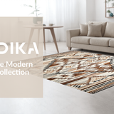 Ultra Soft Area Rug, Non Slip, Stain Resistant, Washable Area Rugs for Living Room, Bedroom, Neutral Toned Diamond Trellis(Beige)