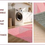 Ultra Soft Area Rug, Non Slip, Stain Resistant, Washable Area Rugs for Living Room, Bedroom, Soft Boho Floral Bedroom Rug(Pink)