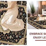 Elegant Floral Octagonal Motif(Black)