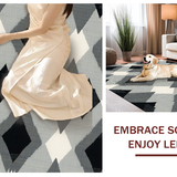 Contemporary Black and White Lattice(Beige)