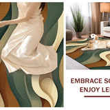 Ultra Soft Area Rug, Non Slip, Stain Resistant, Washable Area Rugs for Living Room, Bedroom, Vibrant Graphic Geometric Elements(Brown)