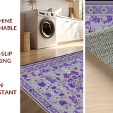 Ultra Soft Area Rug, Non Slip, Stain Resistant, Washable Area Rugs for Living Room, Bedroom, Bold Modern Shaggy Aesthetic(Purple)