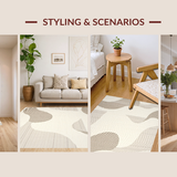 Artistic Cream Tiled Wave Aesthetic(Beige)