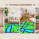 Whimsical Cityscape Exploration Canvas(Blue)