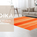 Ultra Soft Area Rug, Non Slip, Stain Resistant, Washable Area Rugs for Living Room, Bedroom, Chic Warm Toned Decor Accent(Orange)