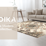 Elegant Earth Tone Distressed Motif(Beige)