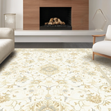 Ultra Soft Area Rug, Non Slip, Stain Resistant, Washable Area Rugs for Living Room, Bedroom, Rustic Nature-Inspired Floral Composition(Beige)