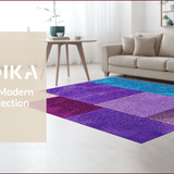 Ultra Soft Area Rug, Non Slip, Stain Resistant, Washable Area Rugs for Living Room, Bedroom, Trendy Purple Blue Living Room Washable Rug(Purple)