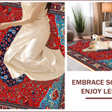 Ultra Soft Area Rug, Non Slip, Stain Resistant, Washable Area Rugs for Living Room, Bedroom, Intricate Neutral Office Space Area Rug(Red)