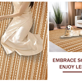 Ultra Soft Area Rug, Non Slip, Stain Resistant, Washable Area Rugs for Living Room, Bedroom, Vibrant Colorful Linear Arrangement(Brown)