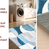 Ultra Soft Area Rug, Non Slip, Stain Resistant, Washable Area Rugs for Living Room, Bedroom, Vibrant Nursery Shaggy Appeal(Blue)