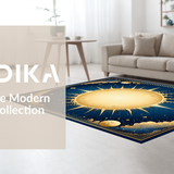 Ultra Soft Area Rug, Non Slip, Stain Resistant, Washable Area Rugs for Living Room, Bedroom, Dreamy Pastel Cosmic Imagery(Gold)