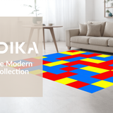 Bright Primary Color Interlocking Design(Red)