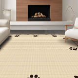 Ultra Soft Area Rug, Non Slip, Stain Resistant, Washable Area Rugs for Living Room, Bedroom, Chic Cozy Paw Pattern Aesthetic(Beige)