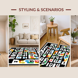 Elegant Minimalist White Alphabet Arrangement(Red)