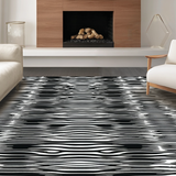 Monochrome Striped Chic Statement(Black)