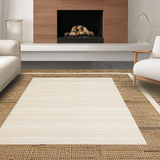 Elegant Geometric Border Arrangement(Beige)