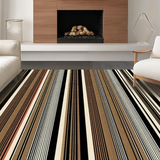Ultra Soft Area Rug, Non Slip, Stain Resistant, Washable Area Rugs for Living Room, Bedroom, Chic Animal Stripe Aesthetic(Black)