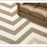 Ultra Soft Area Rug, Non Slip, Stain Resistant, Washable Area Rugs for Living Room, Bedroom, Contemporary Chevron Wool Rug for Minimal Decor(Beige)