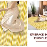 Ultra Soft Area Rug, Non Slip, Stain Resistant, Washable Area Rugs for Living Room, Bedroom, Rustic Handmade Cotton Weave(Yellow)
