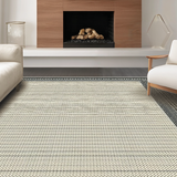 Ultra Soft Area Rug, Non Slip, Stain Resistant, Washable Area Rugs for Living Room, Bedroom, Chic Tiled Geometric Elegance(Beige)