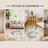 Faded Creamy Artful Composition(Beige)