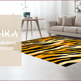 Ultra Soft Area Rug, Non Slip, Stain Resistant, Washable Area Rugs for Living Room, Bedroom, Wildlife Themed Bedroom Vibrant Accent Carpet(Black)