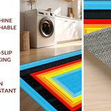 Ultra Soft Area Rug, Non Slip, Stain Resistant, Washable Area Rugs for Living Room, Bedroom, Unique Artistic Gradient Play(Blue)