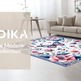 Ultra Soft Area Rug, Non Slip, Stain Resistant, Washable Area Rugs for Living Room, Bedroom, Serene Colorful Nature Design(Pink)