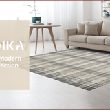 Ultra Soft Area Rug, Non Slip, Stain Resistant, Washable Area Rugs for Living Room, Bedroom, Rustic Textured Fringed Aesthetic(Gray)